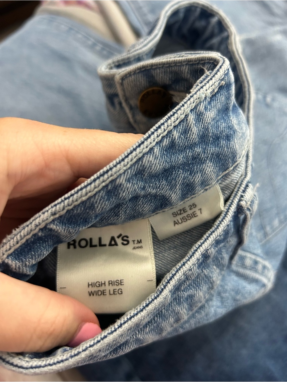 Rolla's Sailor High Rise Crop Wide Leg Jeans Size 25 - Picture 6 of 8